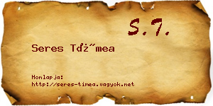 Seres Tímea névjegykártya